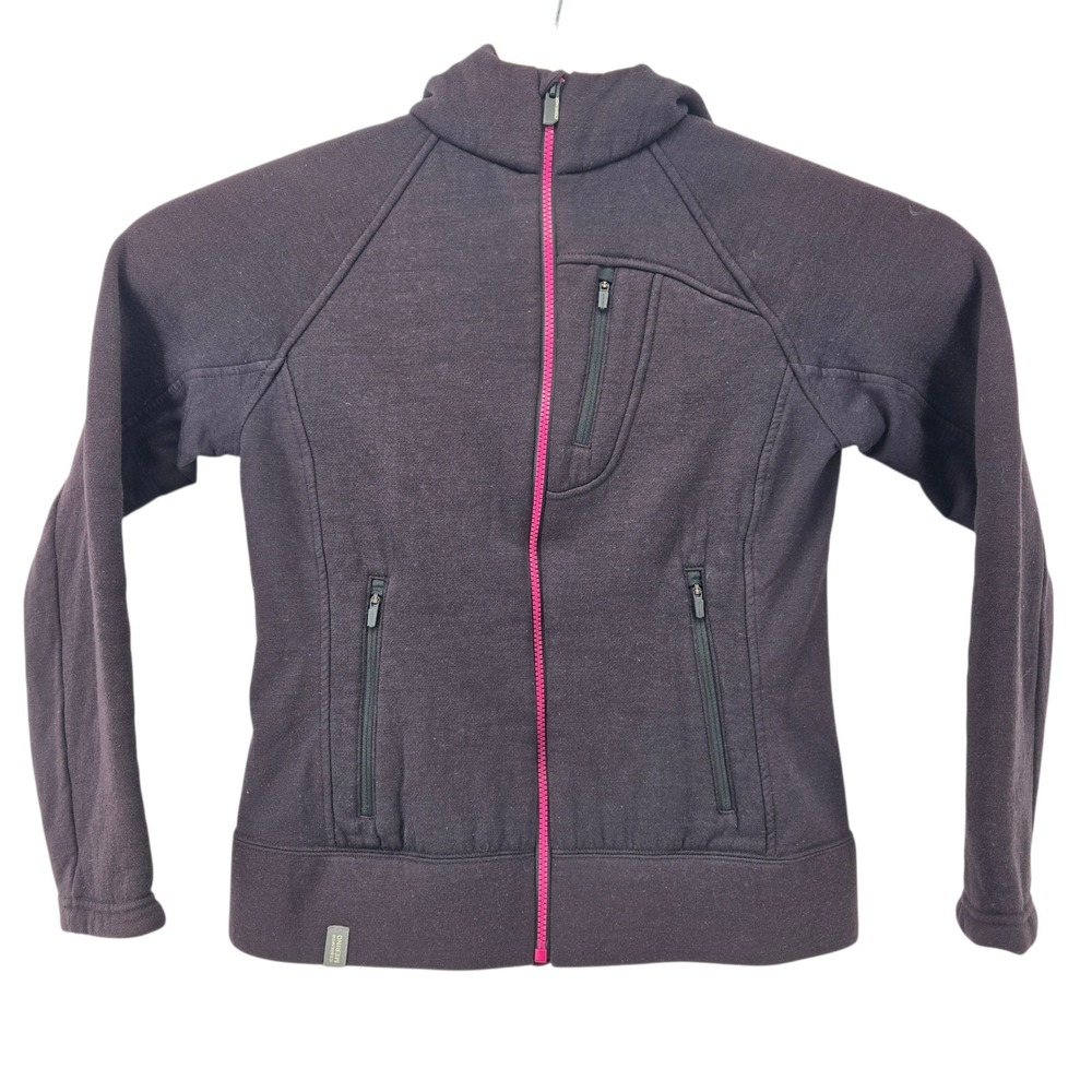 Icebreaker Merino GT Jacket Womens Small Hooded Wool Full Zip Lightweight Hoodie